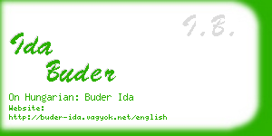 ida buder business card